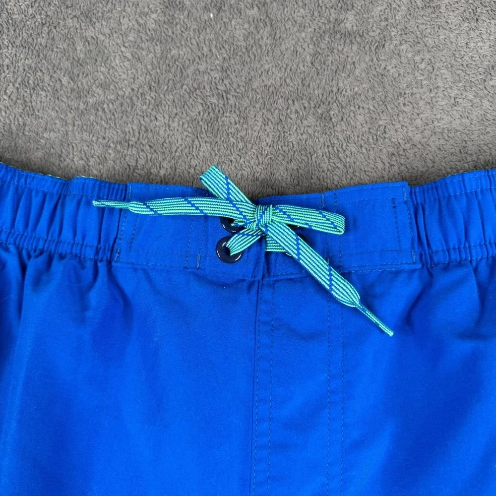 Nike Mens Swim Trunks Blue Neon Green Dot Pattern Board‎ Shorts Large
